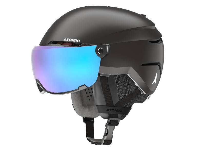 Kask narciarski z szybą Kask z przyłbicą szybą Atomic Savor Visor Stereo Black 2021